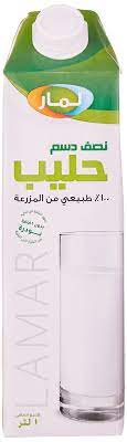 لمار حليب نصف دسم - 1 لتر